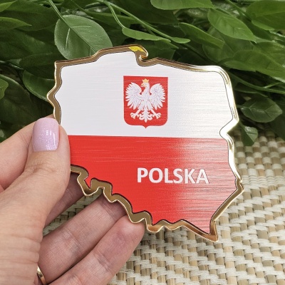 mapa-polski-eleganckie-magnesy-bialo-czerwone-lustrzane-zlote-upominki-patriotyczne-polska-godlo-gadzety-do-instytucji-gmin-powiatow-szkol-dowolny-napis-MAYA