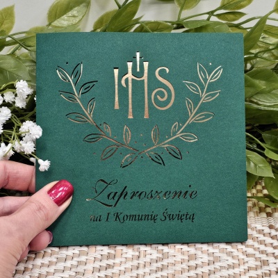 oryginalne-zielone-lustrzane-zlote-zaproszenia-na-komunie-zaproszenie-komunijne-grafika-komunijna-dla-chlopca-dziewczynki-personalizowane-koperta-MAYA